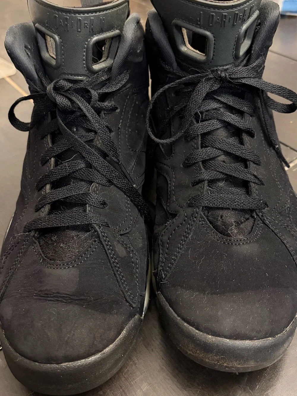 Black Dark Gray Nubuck Men's Air Jordan MVP High-Top Athletic Sneakers